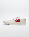 Comme des Garcons Play Peek-A-Boo Low-Top Canvas Sneakers White