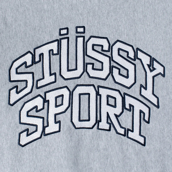 Unspoken | Stussy Relaxed Oversized Crew - Grey Heather