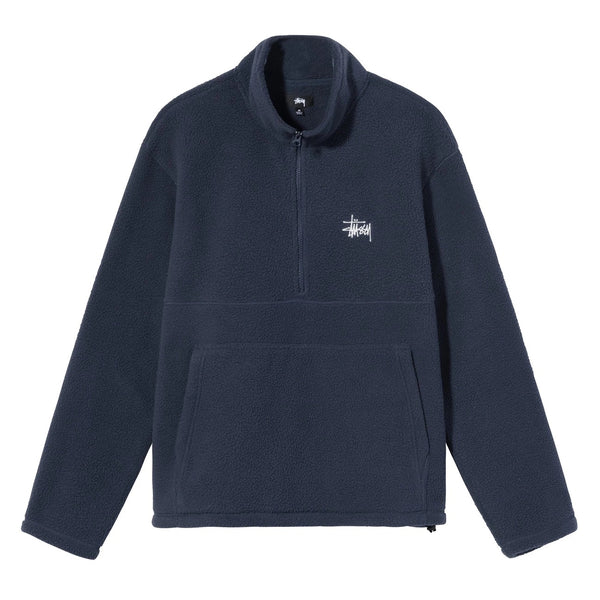 Half Zip Mock Neck - Navy