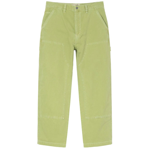 Stussy Stone Washed Canvas Work Pant - Lime - Unspoken