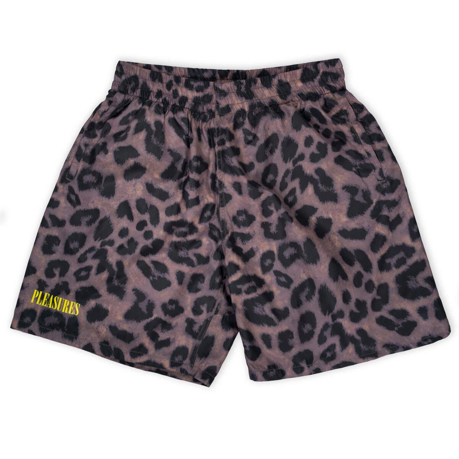 Leopard Running Short - Brown