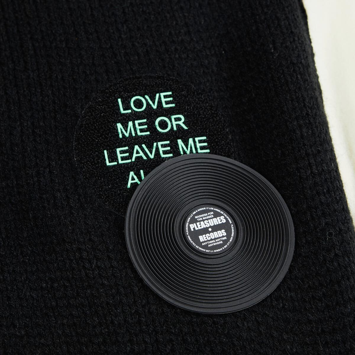 Smoke Knitted Varsity Jacket - Black