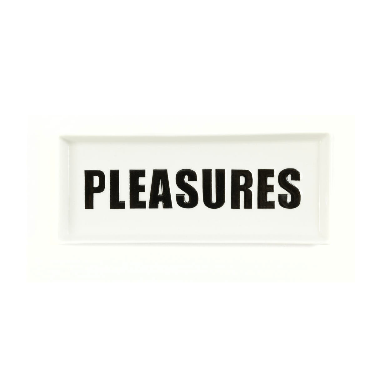 Pleasures Ceramic Tray - White
