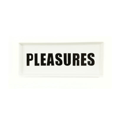 Pleasures Ceramic Tray - White