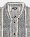 Stripe Sherpa Shirt - Charcoal
