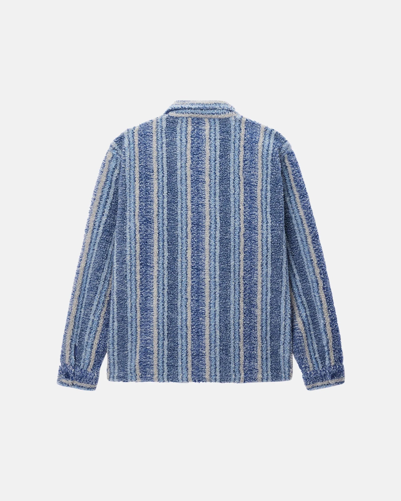 Striped Sherpa Shirt - Indigo