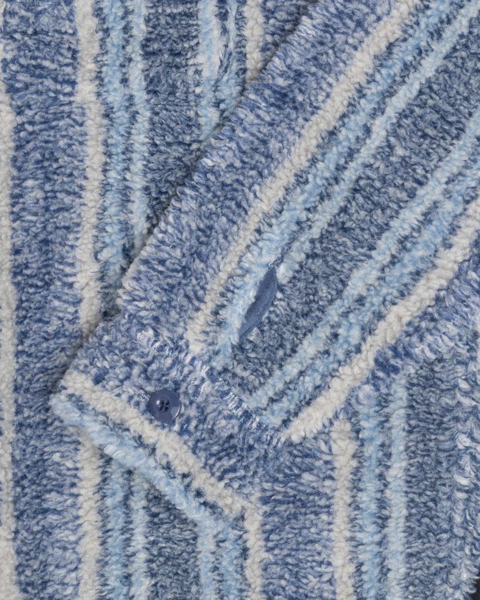 Striped Sherpa Shirt - Indigo