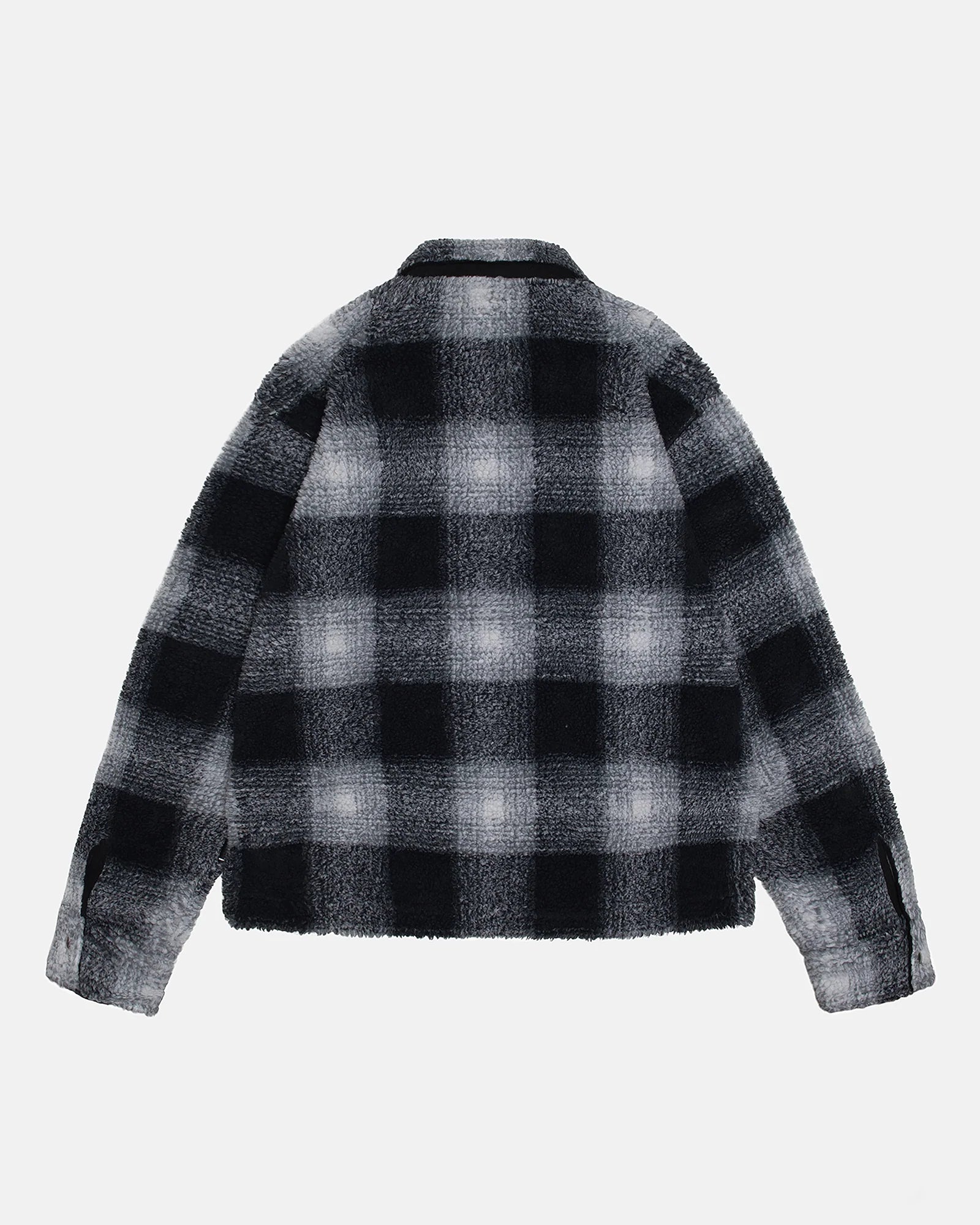 Zip Sherpa Sherpa Plaid - Black