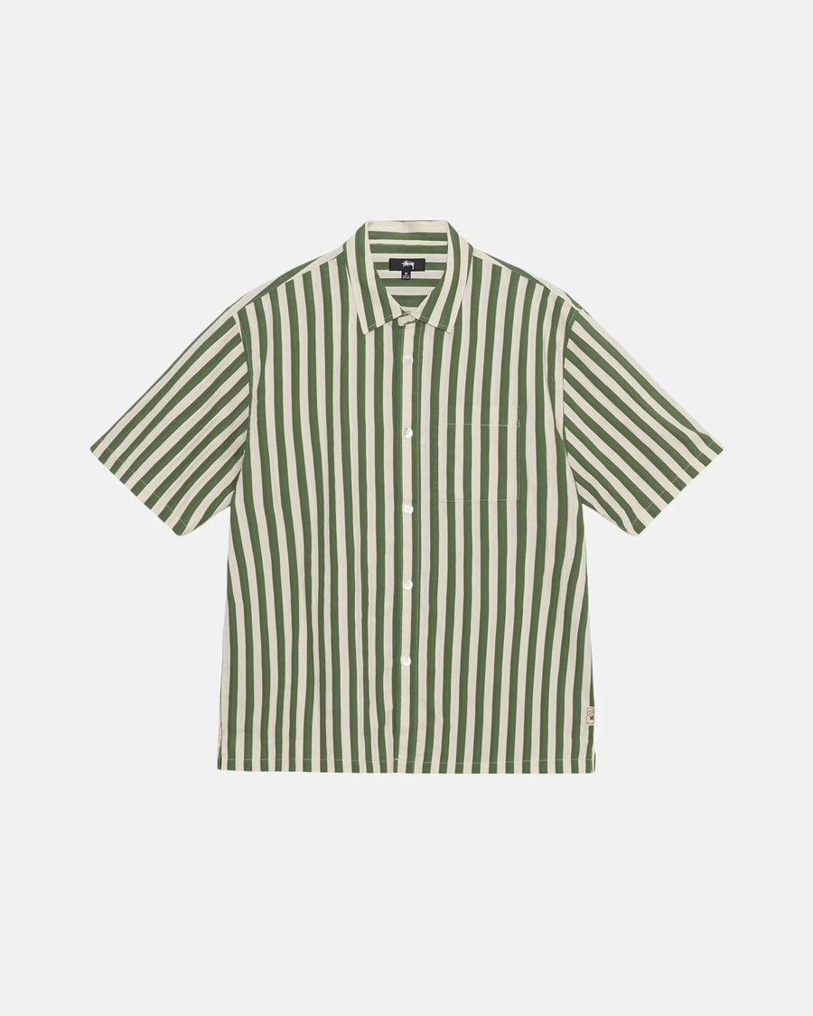 Flat Bottom Stripe Shirt - Green