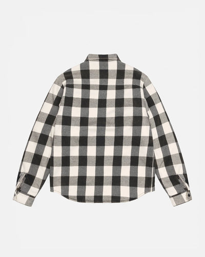 Sherpa Lined Buffalo Plaid Shirt - Bone