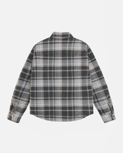 Heavy Washed Plaid Shirt - Blue