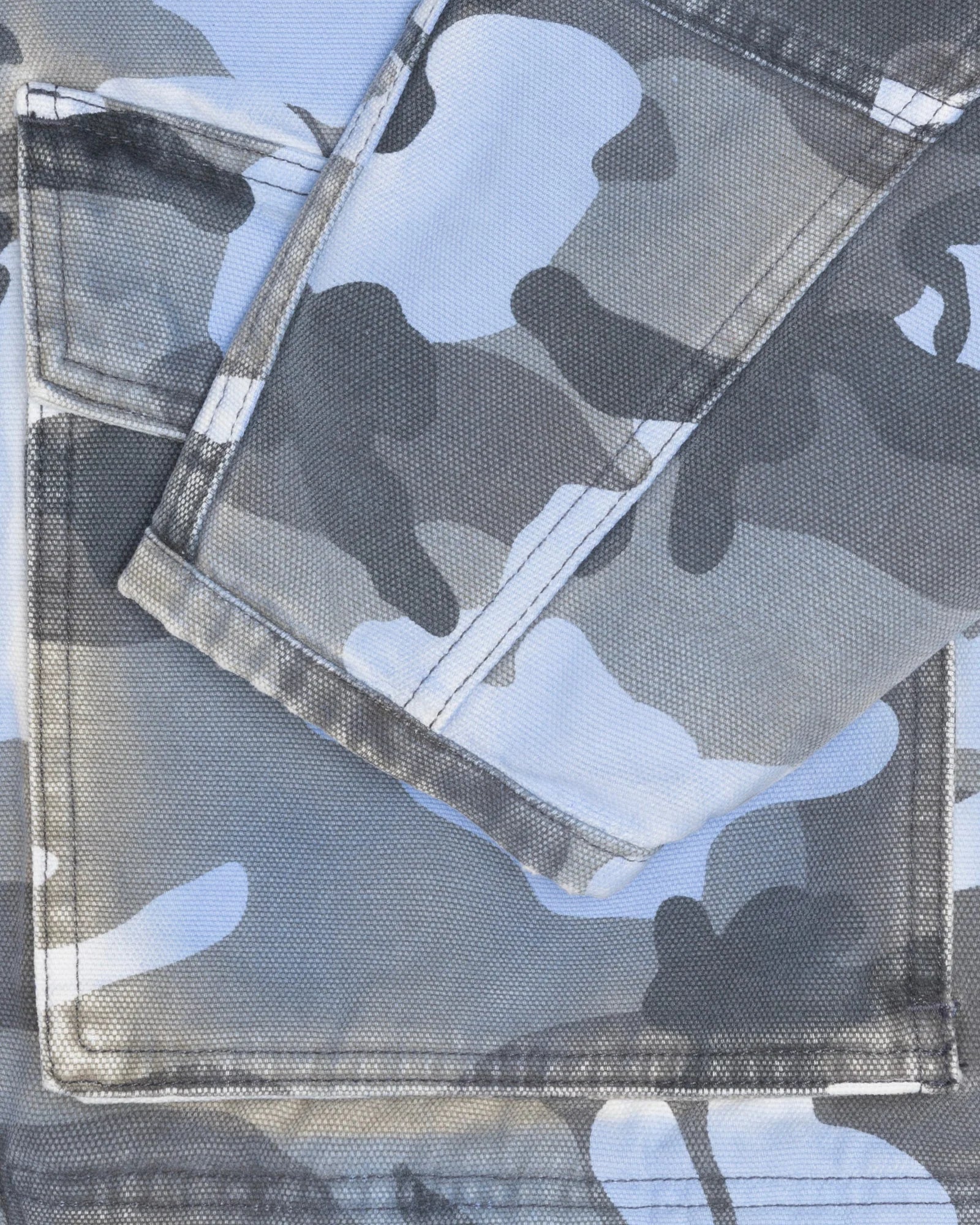 Shop Jacket Spray Dye Canvas - Camo Blue
