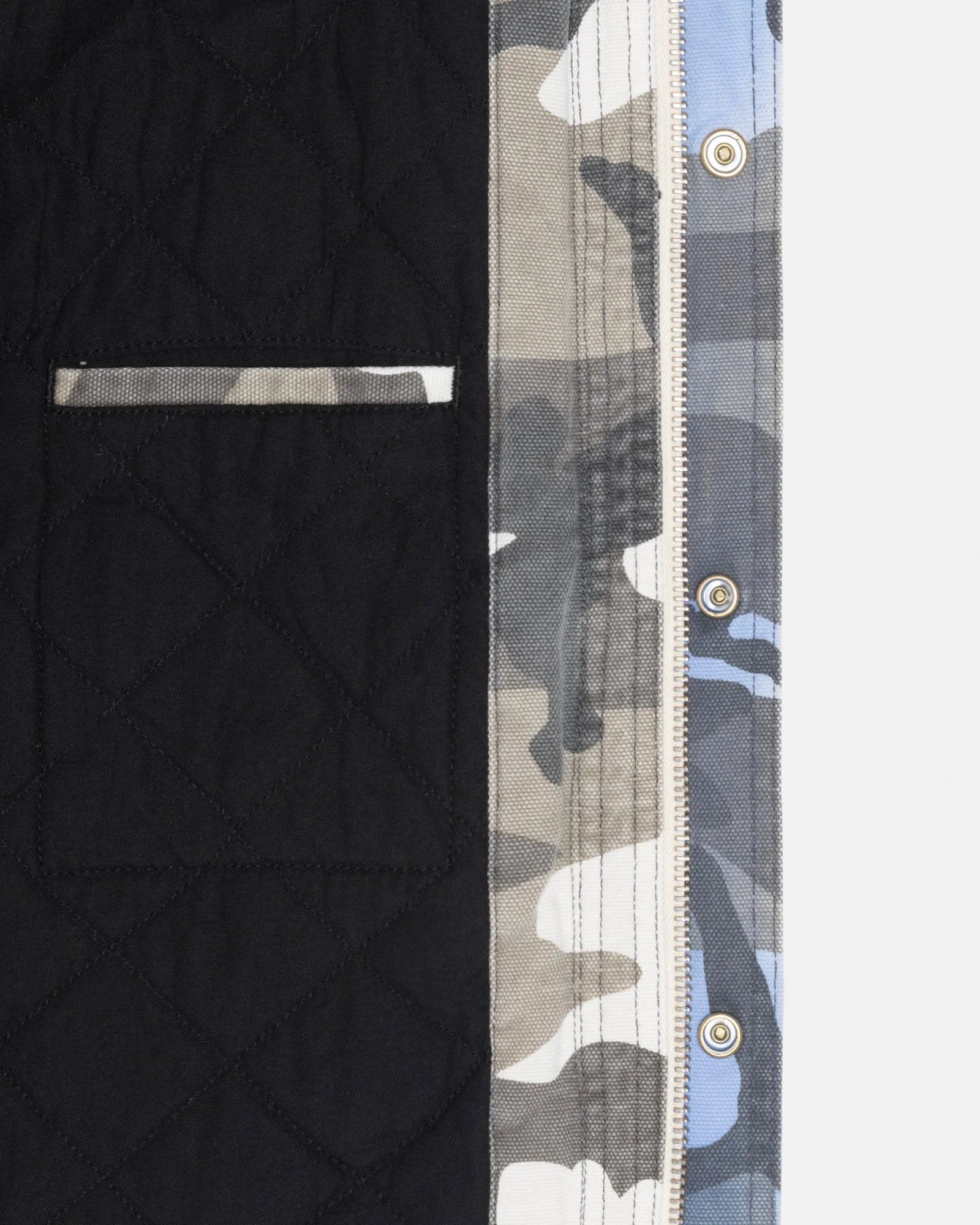 Shop Jacket Spray Dye Canvas - Camo Blue