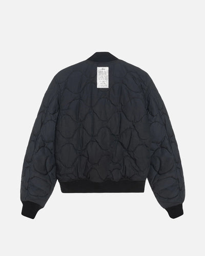 Quilted Bomber Waxed - Black