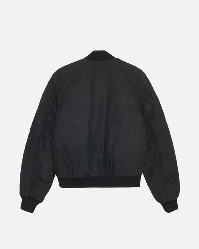 Quilted Bomber Waxed - Black