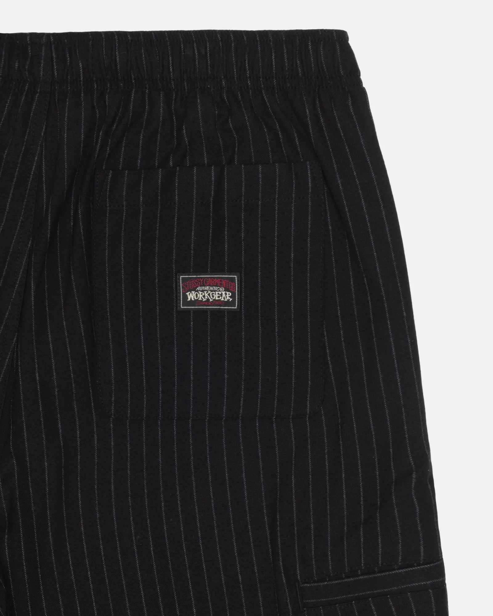 stussy WOOL STRIPE BEACH PANT ステューシー Unspoken | Stussy Wool Stripe Beach Pants - Black