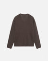 Roll V-Neck Logo Sweater - Brown