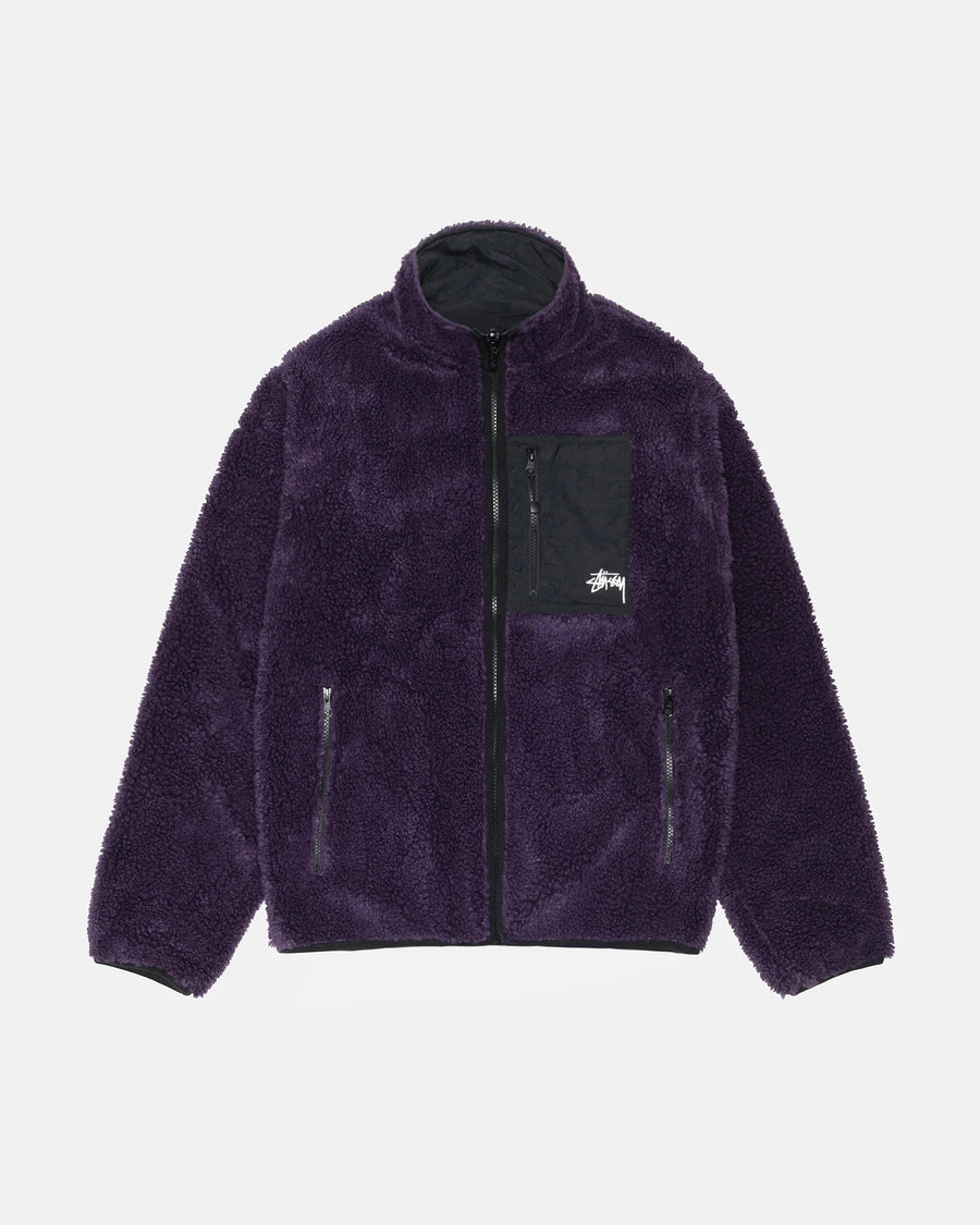 Sherpa Reversible Jacket - Purple