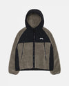 Sherpa Paneled Hooded Jacket - Stone