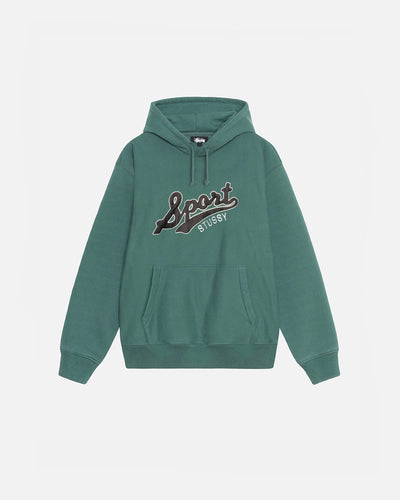 Satin Patch Oversized Hood - Green