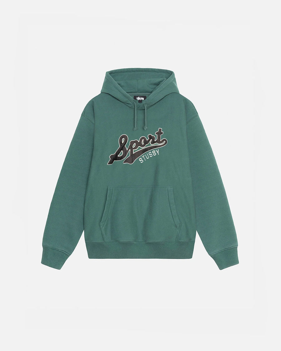Satin Patch Oversized Hood - Green