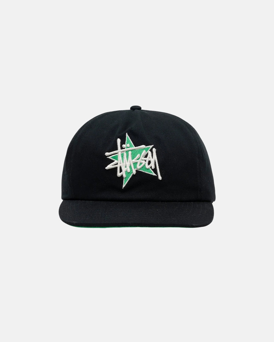 Basic Star Strapback Cap - Black