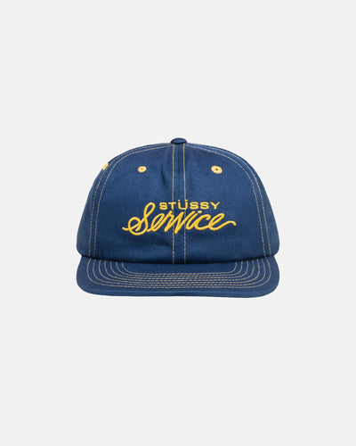 Mid Depth Stussy Service Strapback - Navy