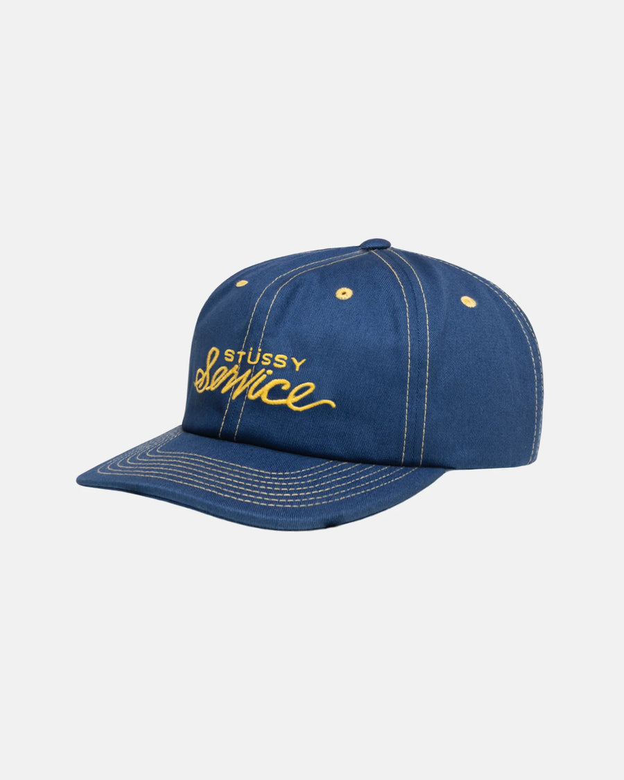 Mid Depth Stussy Service Strapback - Navy