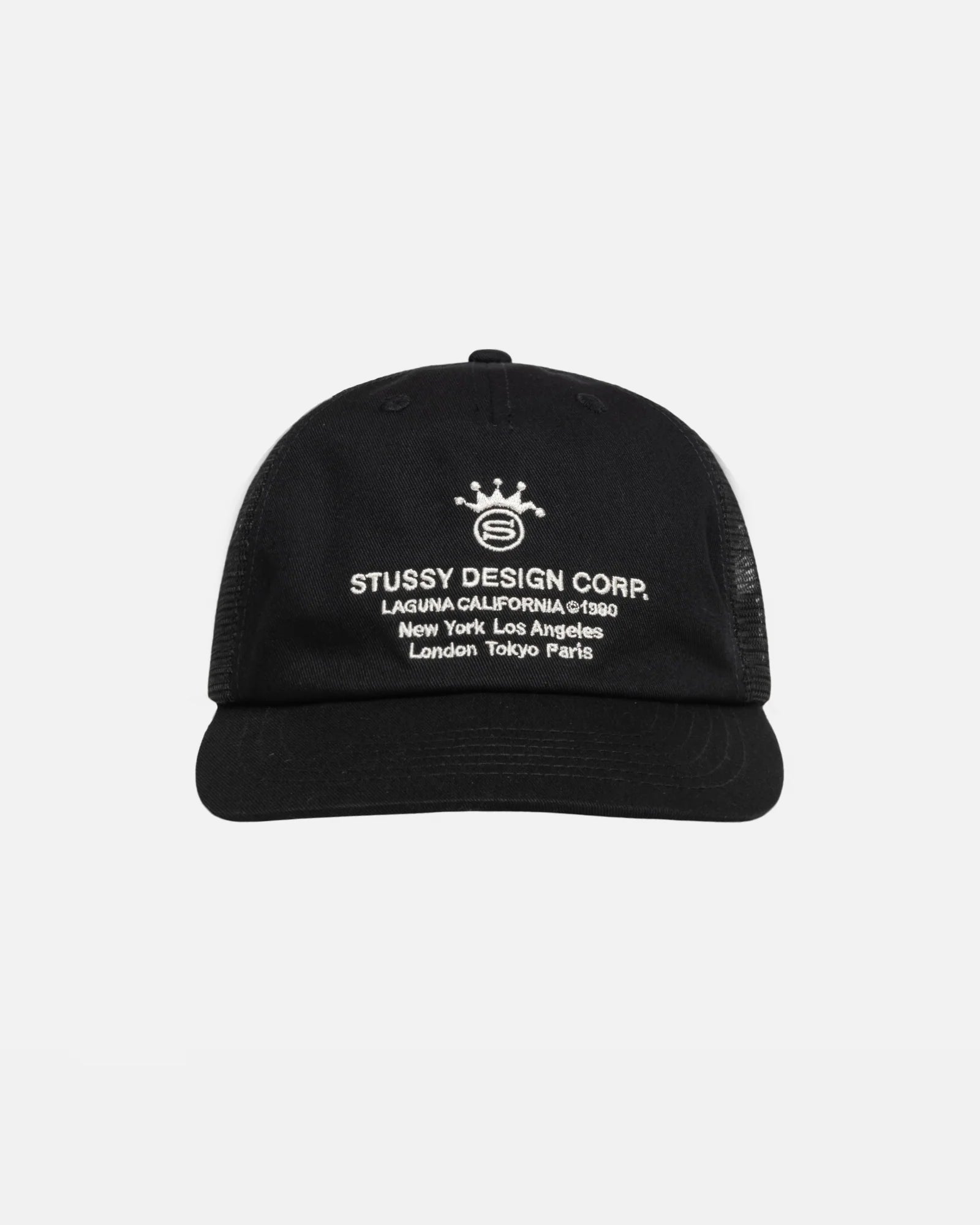 Unspoken | Stussy LP Design Crop Trucker Cap - Black