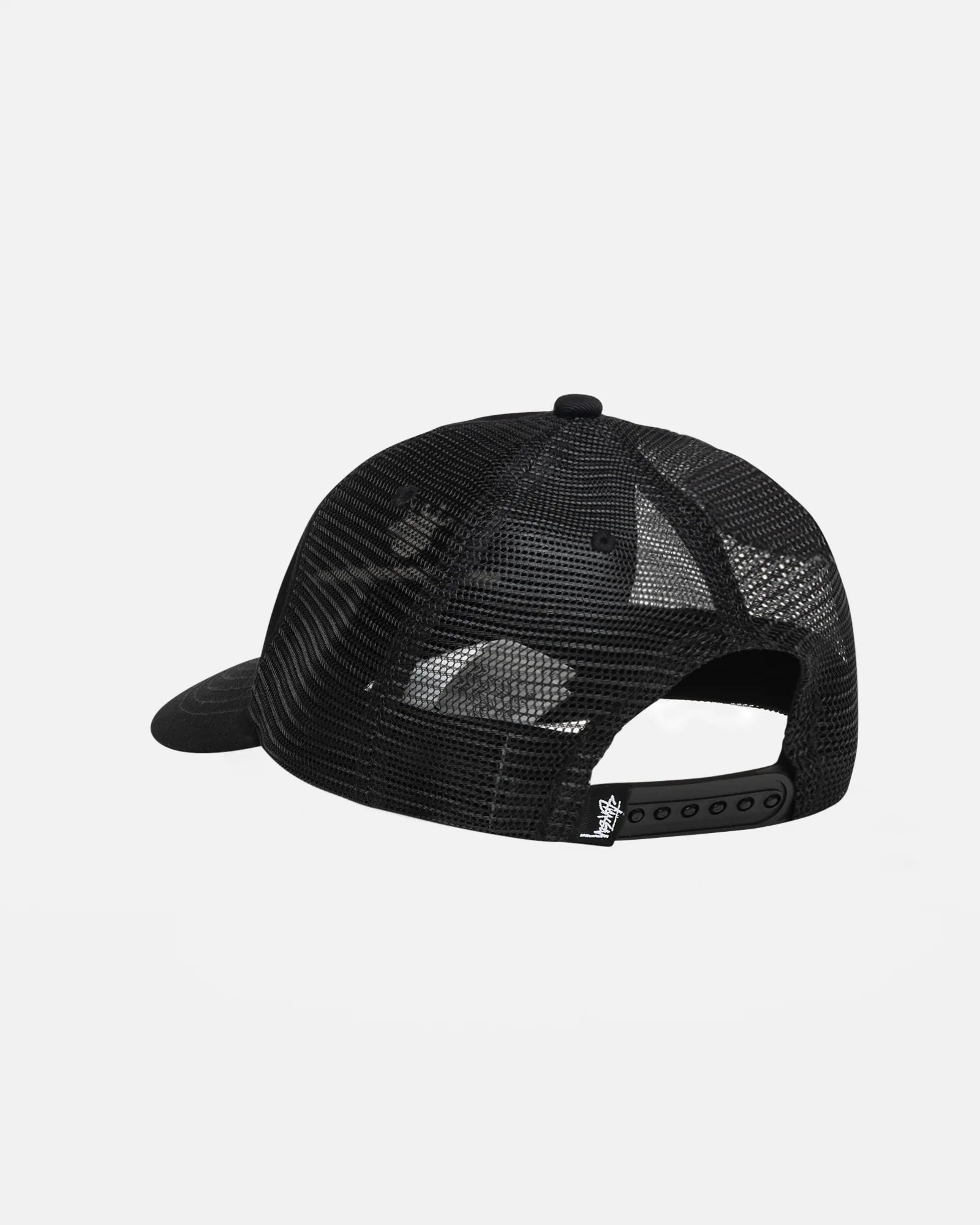 Unspoken | Stussy LP Design Crop Trucker Cap - Black