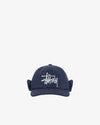 Ear Flap Wool Crown Cap - Navy