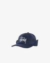 Ear Flap Wool Crown Cap - Navy