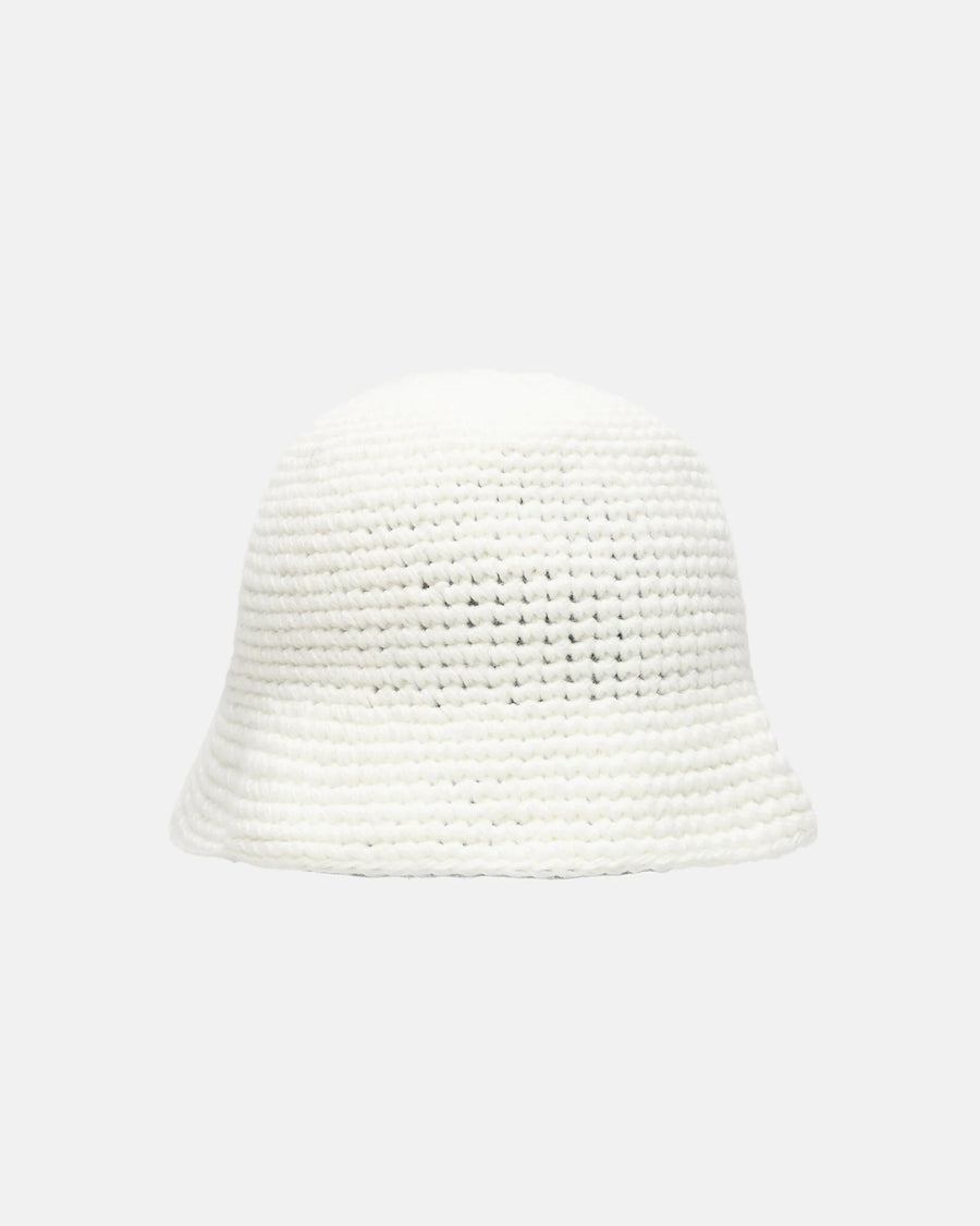 Swirly S Knit Bucket Hat - Bone