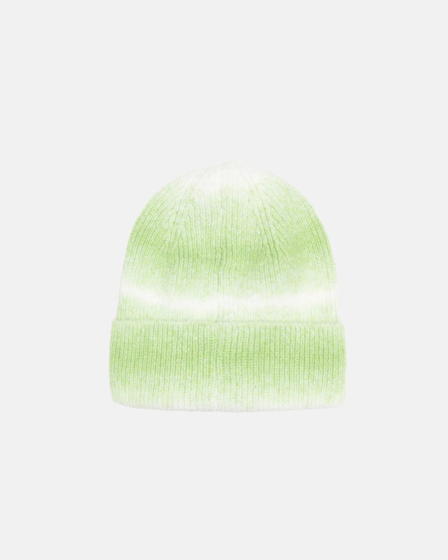 Cuff Beanie Knit Stripe - Lime