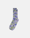 Multi Dyed Ribbed Socks - Purple/Green