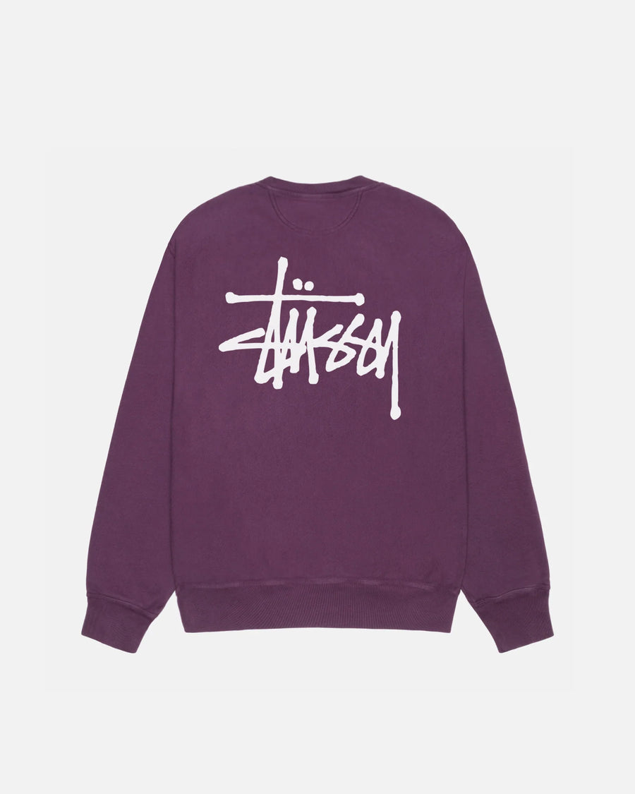 Basic Stussy Pig Dyed Crew - Purple