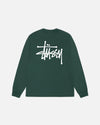 Basic Stussy Pig Dyed LS Tee - Forest