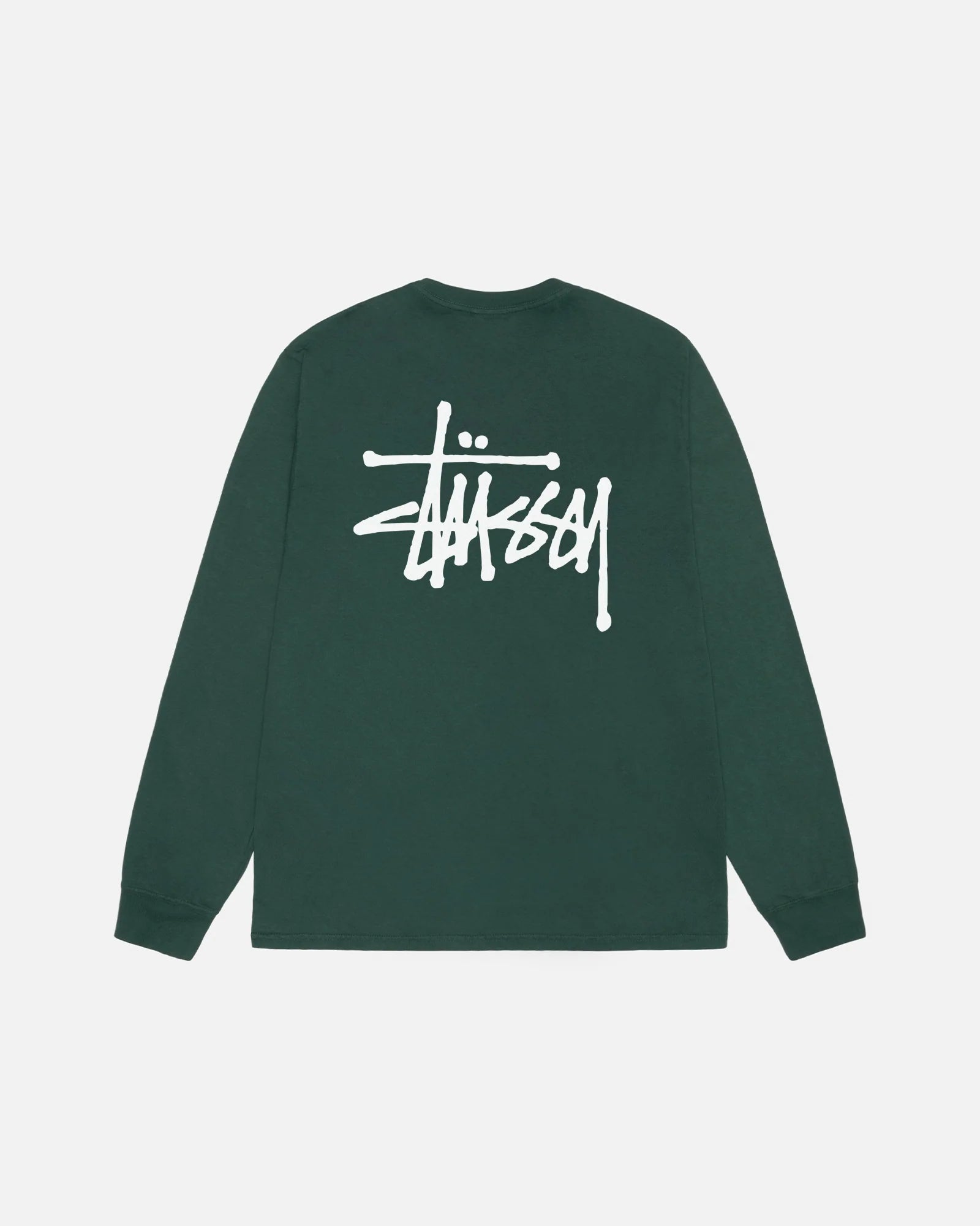 Basic Stussy Pig Dyed LS Tee - Forest
