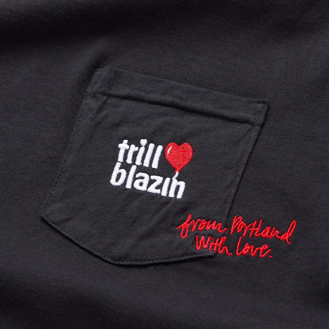With Love Pocket Tee - Black