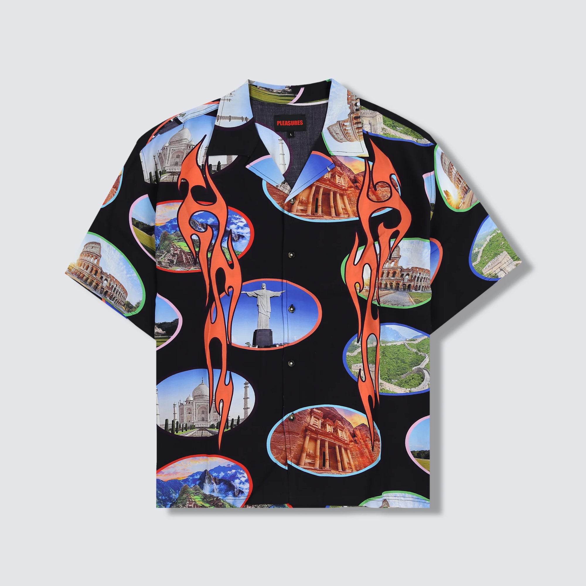 7-Wonder Camp Shirt - Black