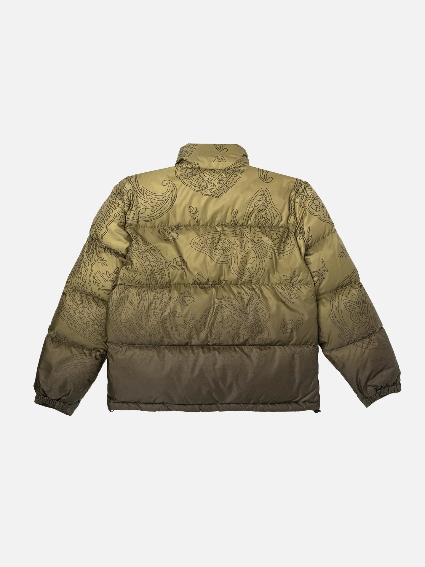 Paisley Butterfly Puffer - Olive
