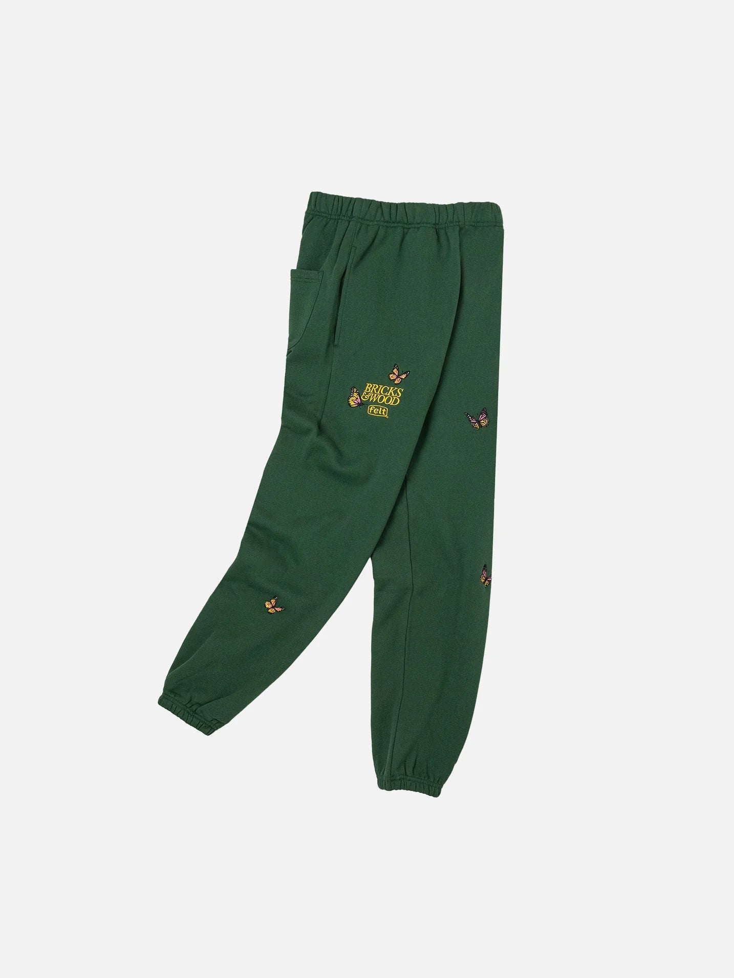 B&W x Felt Butterfly Sweatpants - Forest Green