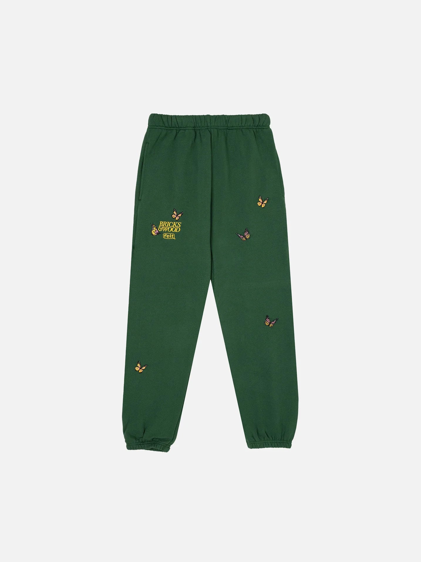 B&W x Felt Butterfly Sweatpants - Forest Green