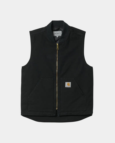Classic Vest - Black  'Dearborn' Canvas (Unlined)