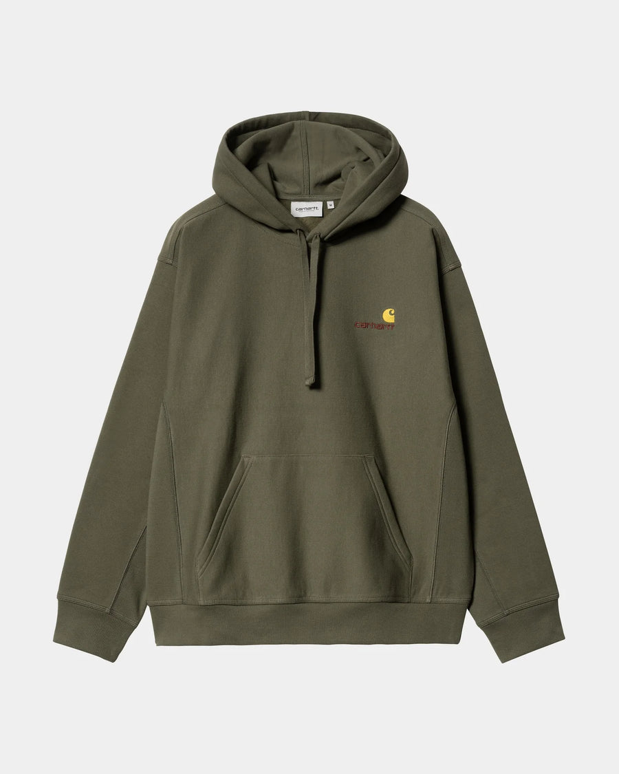 Hooded American Script Sweat - Plant