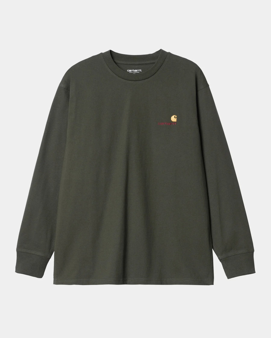 L/S American Script T-Shirt - Plant