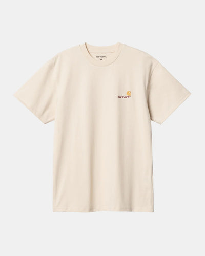 S/S American Script T-Shirt - Natural