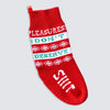 naughty Holiday Stocking - Red