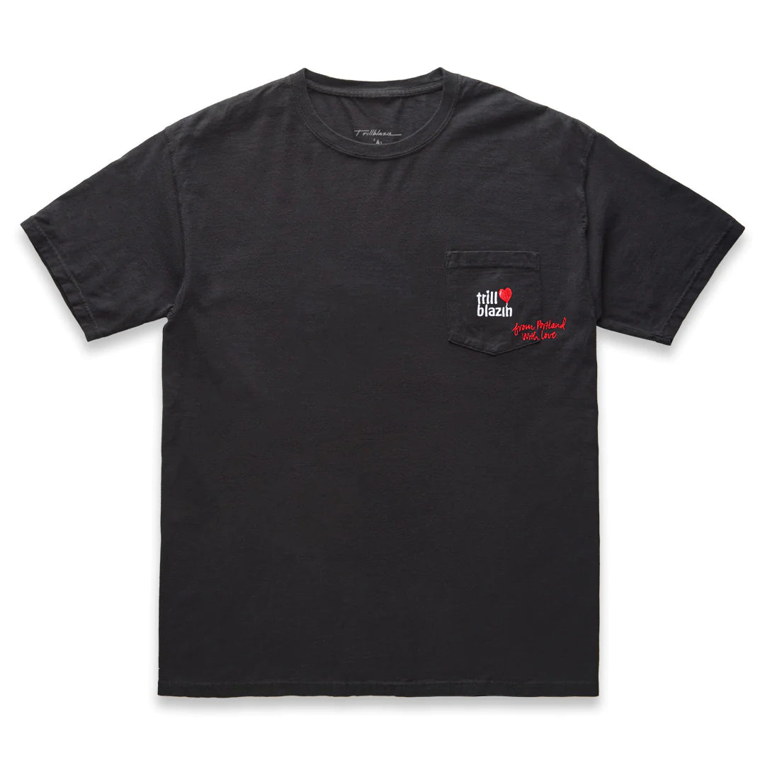 With Love Pocket Tee - Black