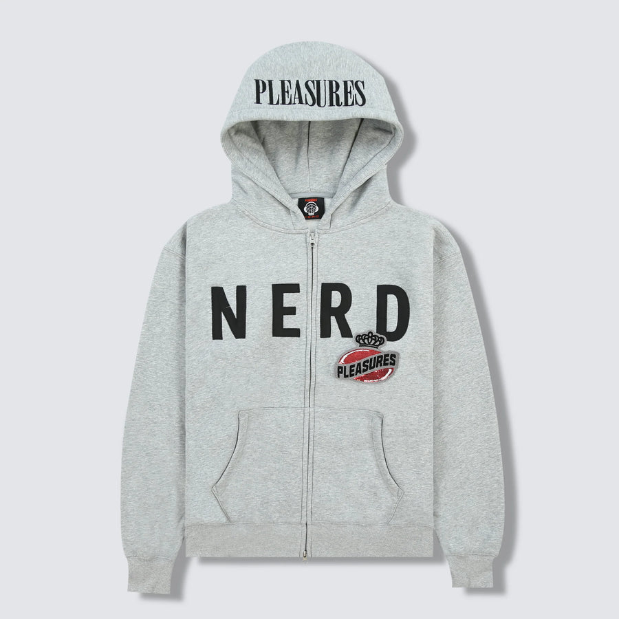 Nerd Zip up Hoodie - Grey